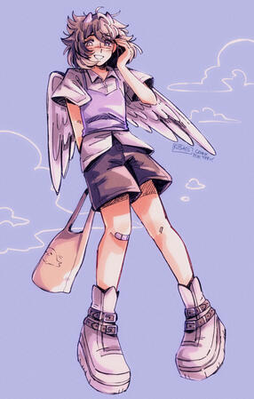 tofubeams illustration of the commissioner's oc.
